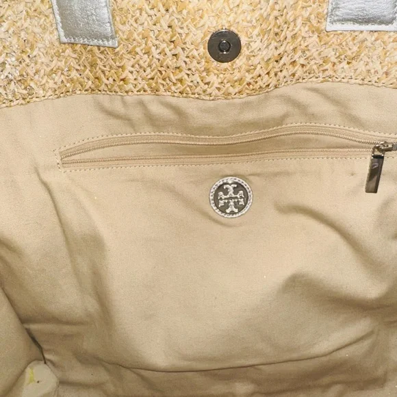 Tory Burch Metallic Ella Tote Bag - Picture 8 of 10